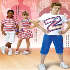 【VIP批发】2013夏款新款儿童装针织奥代尔小童短袖三叶草T恤套装
